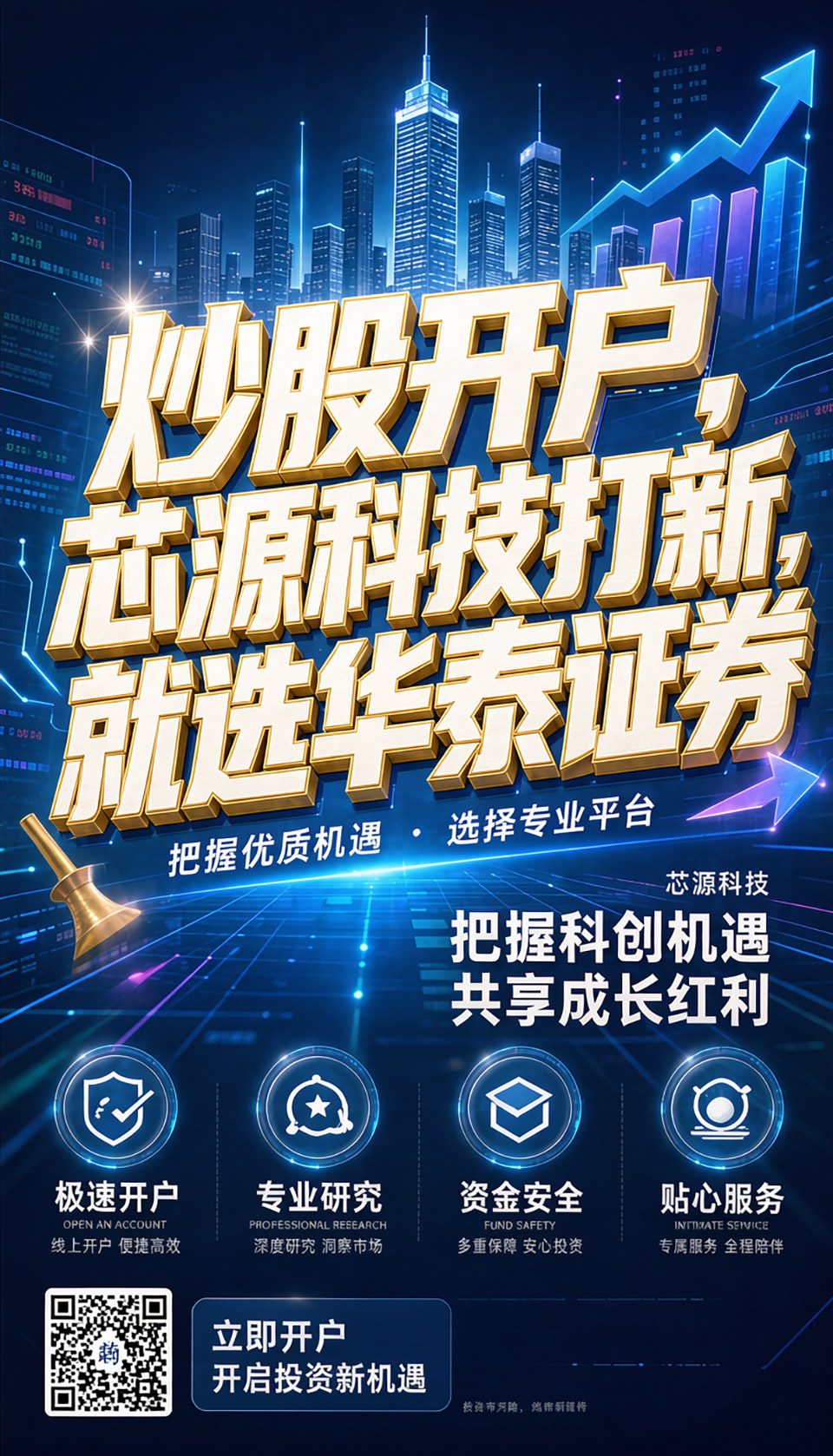 金融平台开户海报AI练习修图后